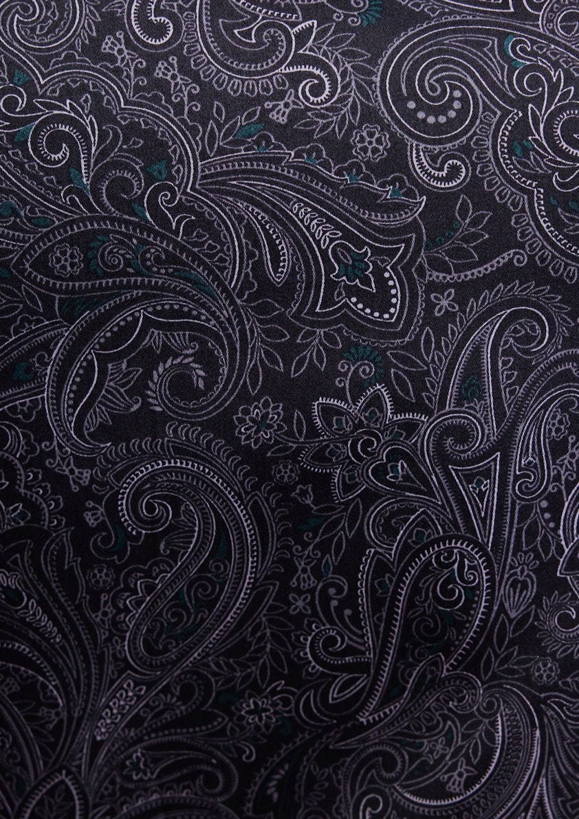 Black Oakdale Paisley Shirt