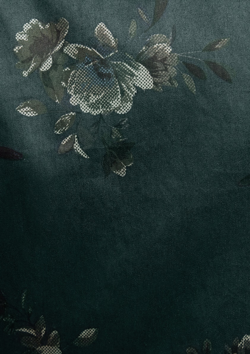 Dark Green Killarney Slim Floral Shirt