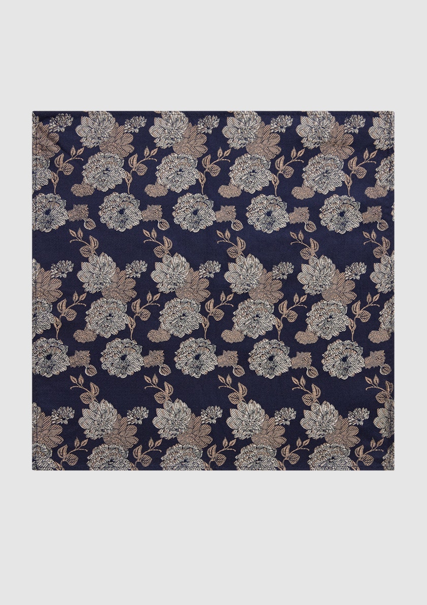 Tate Floral Silk Pocket Square