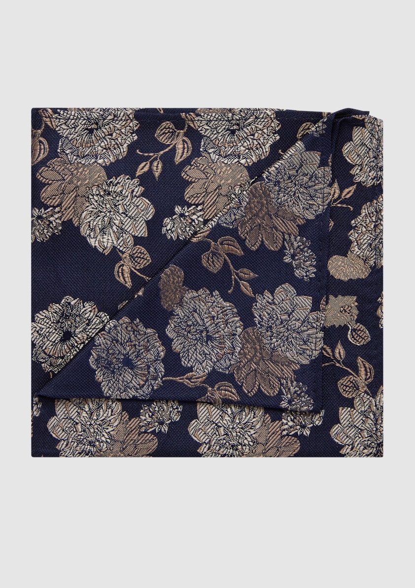 Tate Floral Silk Pocket Square