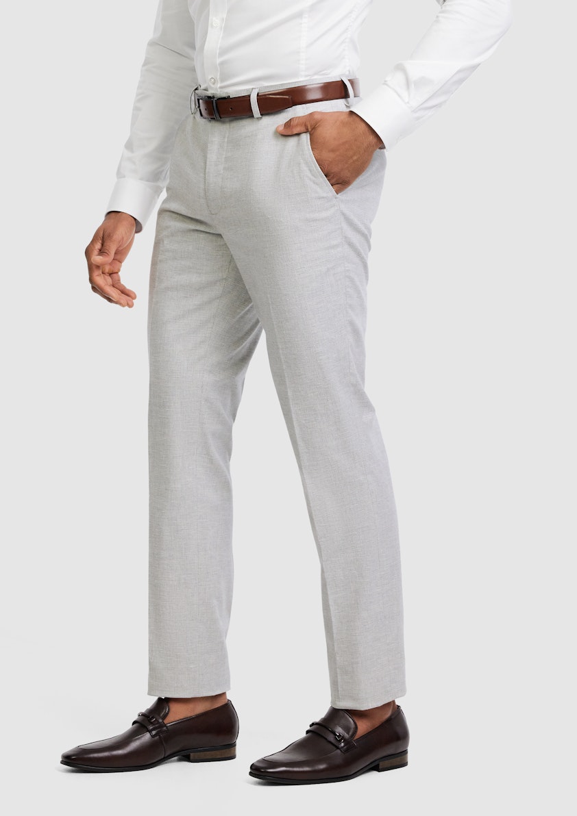Delmar Slim Linen Check Pant