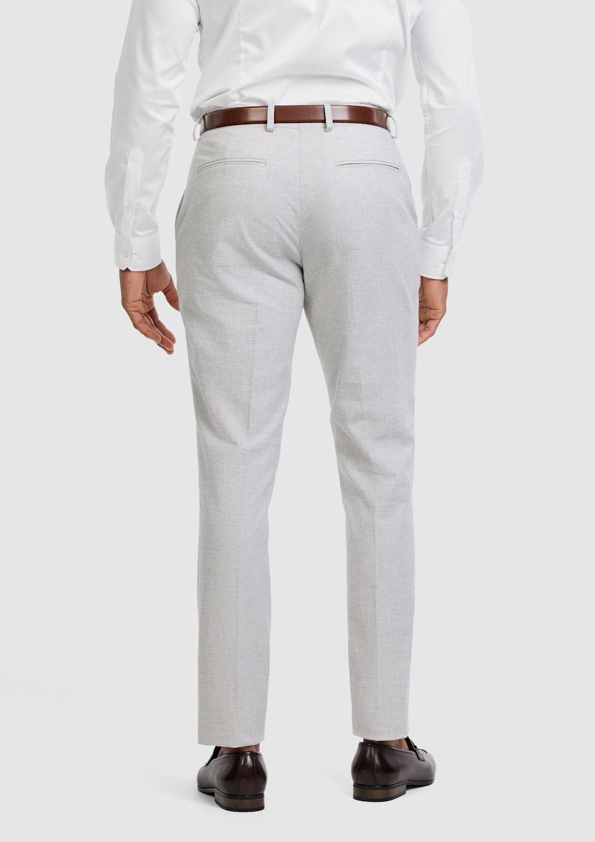 Delmar Slim Linen Check Pant