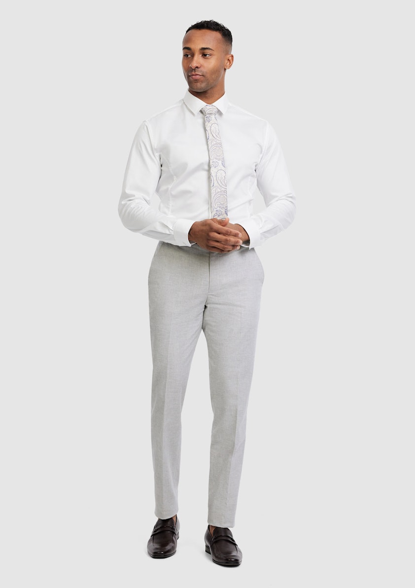 Delmar Slim Linen Check Pant