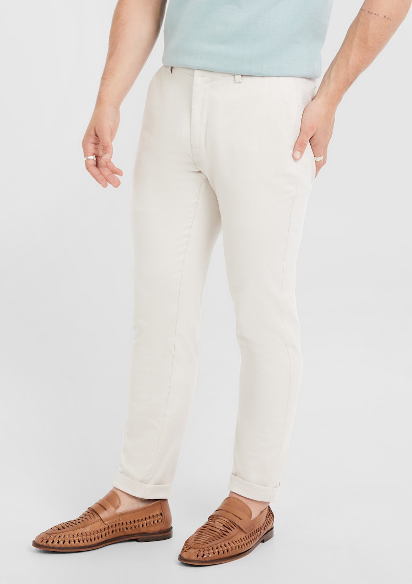 Lucca Slim Stretch Linen Pant