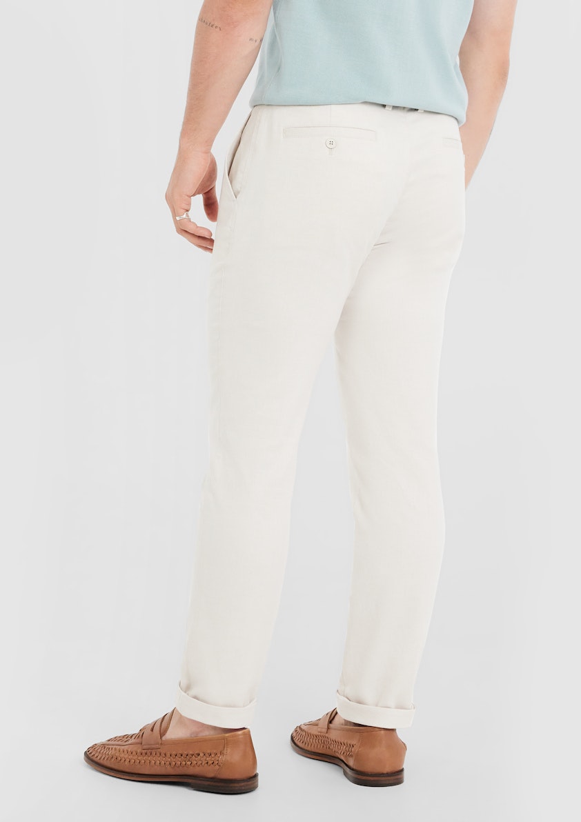 Lucca Slim Stretch Linen Pant