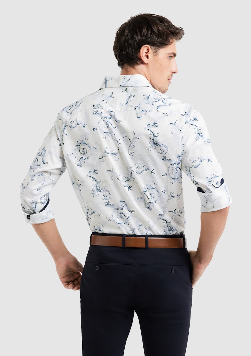 White Lucien Paisley Shirt