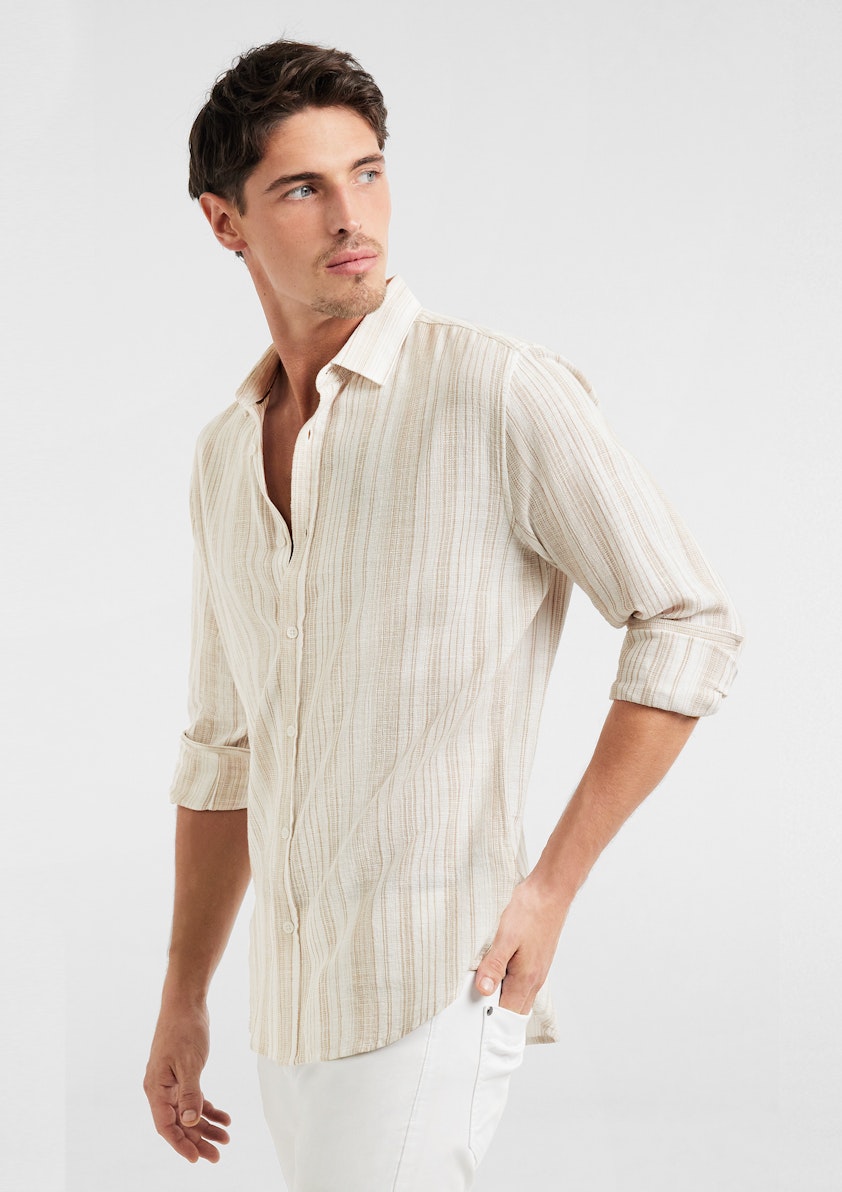Hampton Textured Stripe Shirt