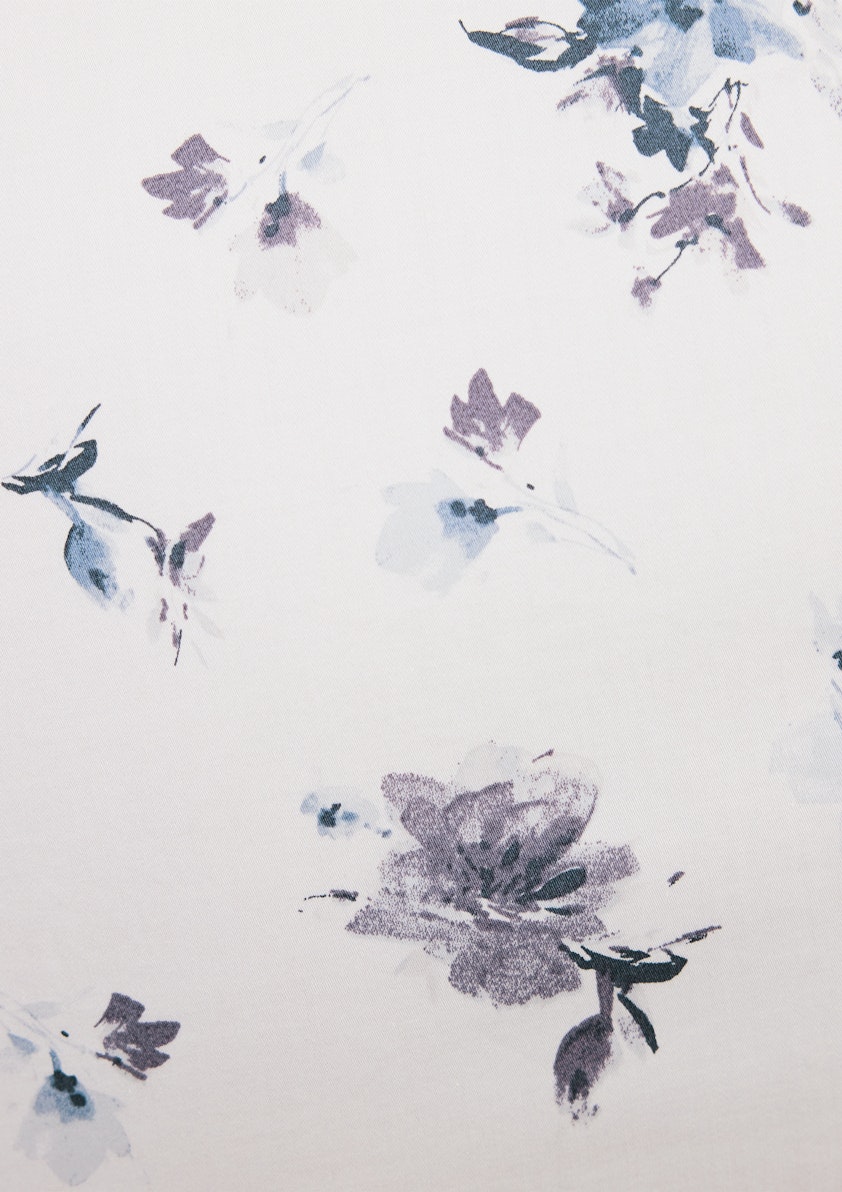 White Valenta Slim Floral Shirt