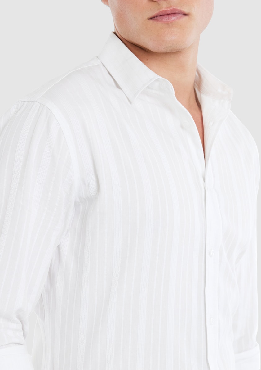 White Sicily Textured Shirt