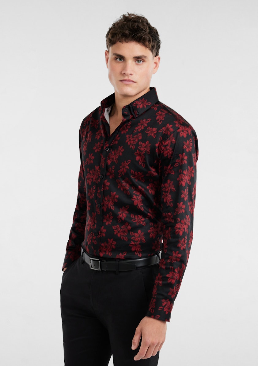 Vino Slim Stretch Floral Shirt
