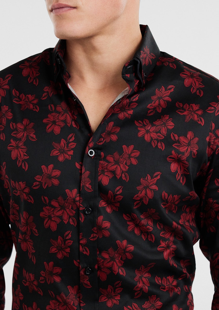 Vino Slim Stretch Floral Shirt