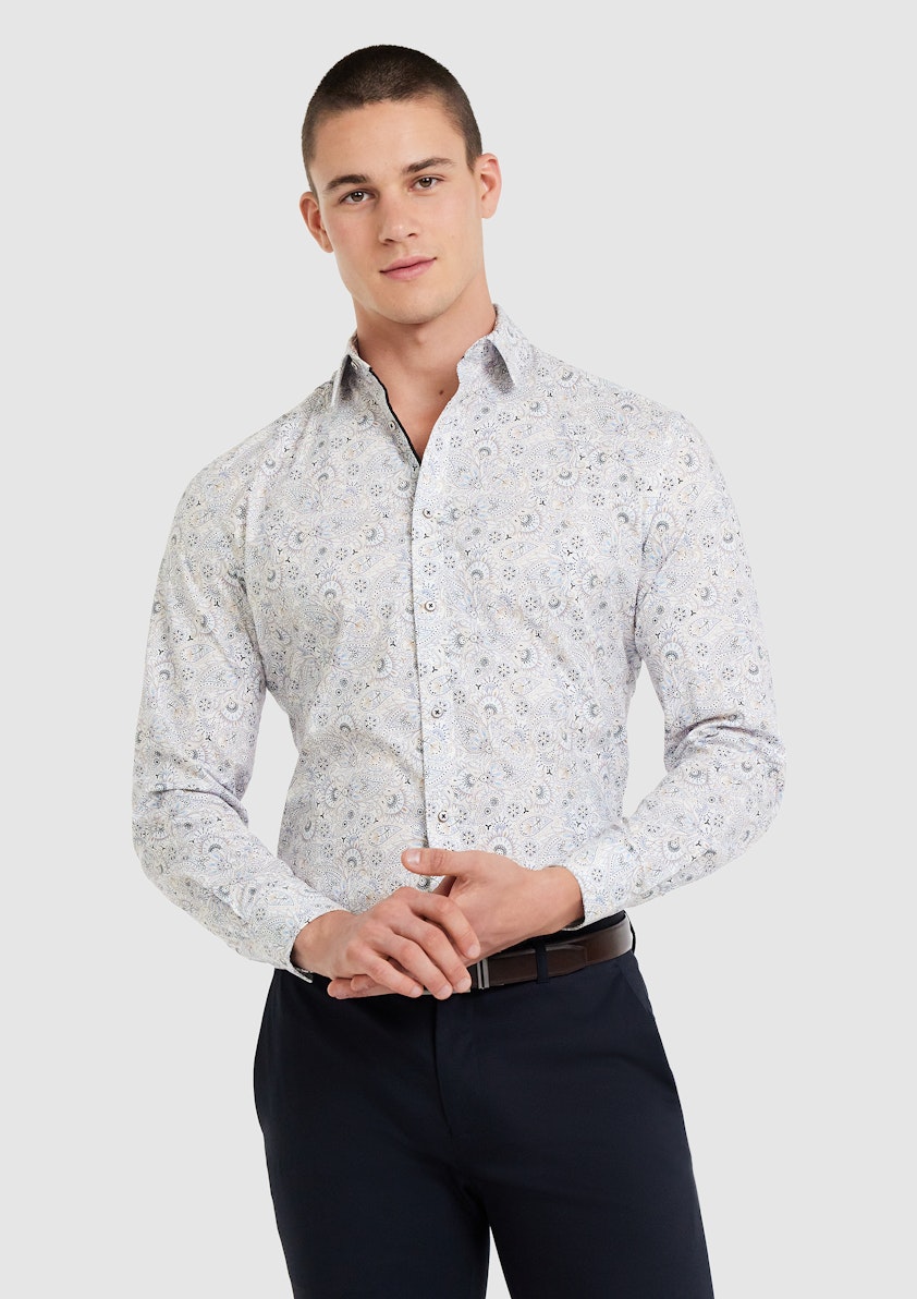 Ari Stretch Slim Paisley Shirt