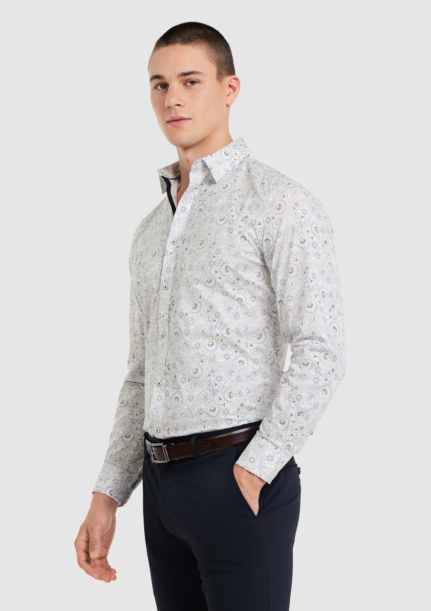 Ari Stretch Slim Paisley Shirt
