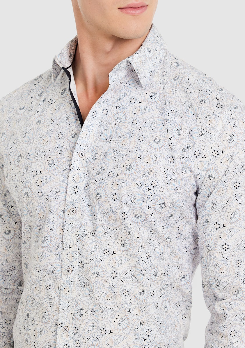 Ari Stretch Slim Paisley Shirt