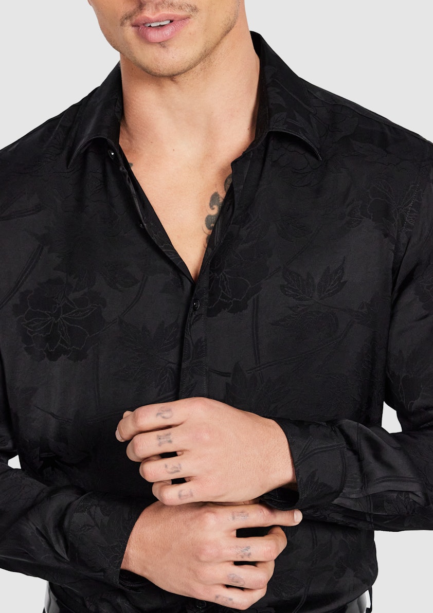 Black Nikoli Viscose Shirt