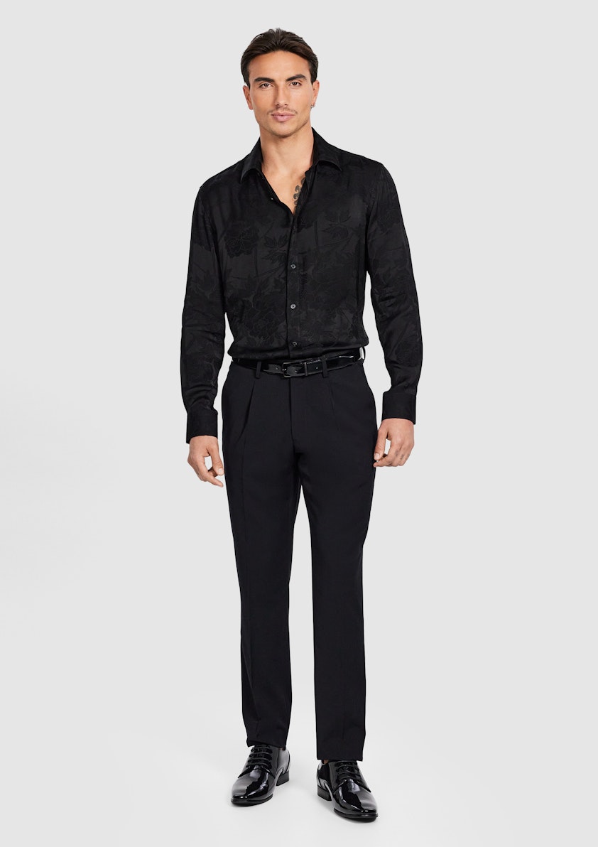 Black Nikoli Viscose Shirt