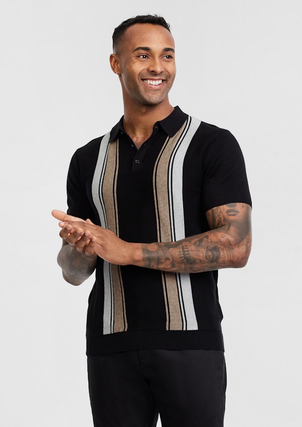 Canning Stripe Knit Polo