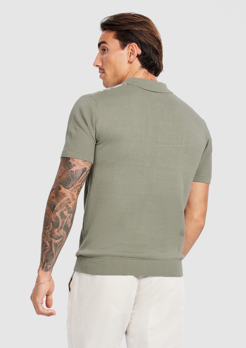 Dane Stripe Knit Polo
