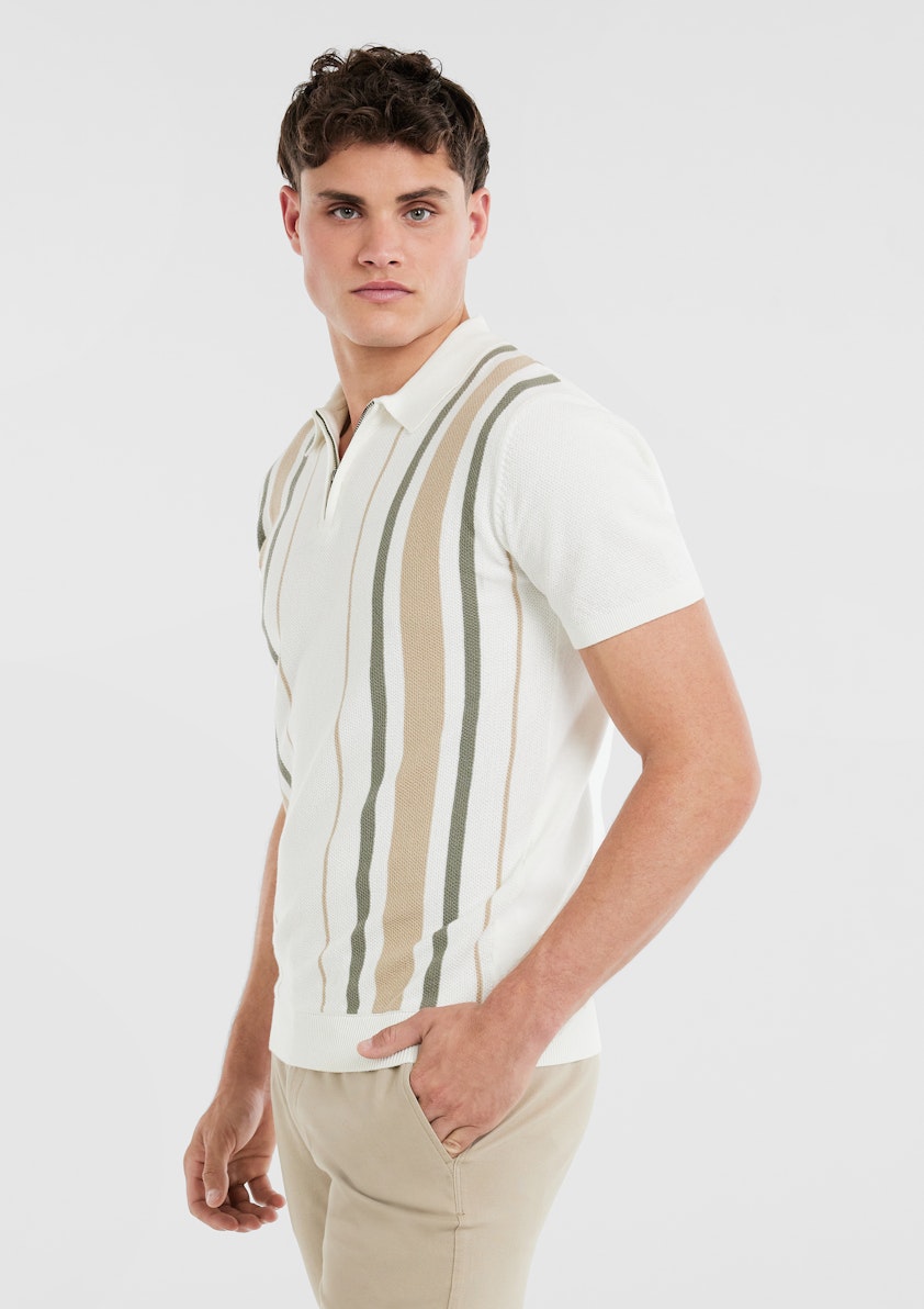 Dane Stripe Knit Polo