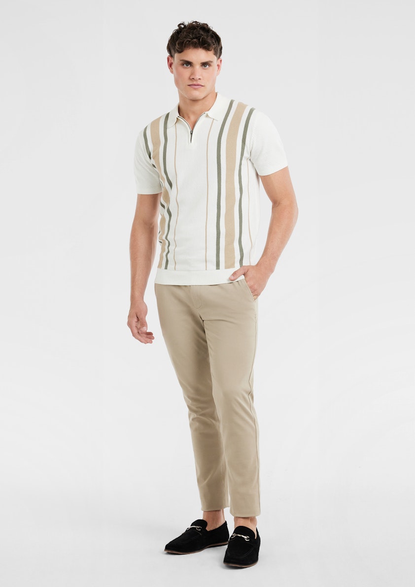 Dane Stripe Knit Polo