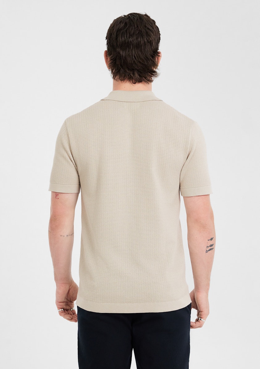Wheat Eaton Knit Polo Shirt
