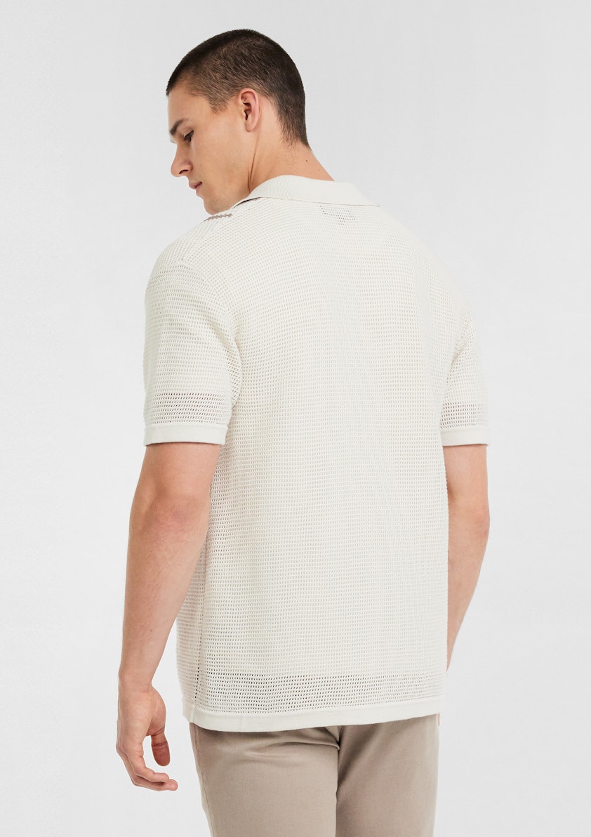 Rhodes Stripe Knit Polo Shirt