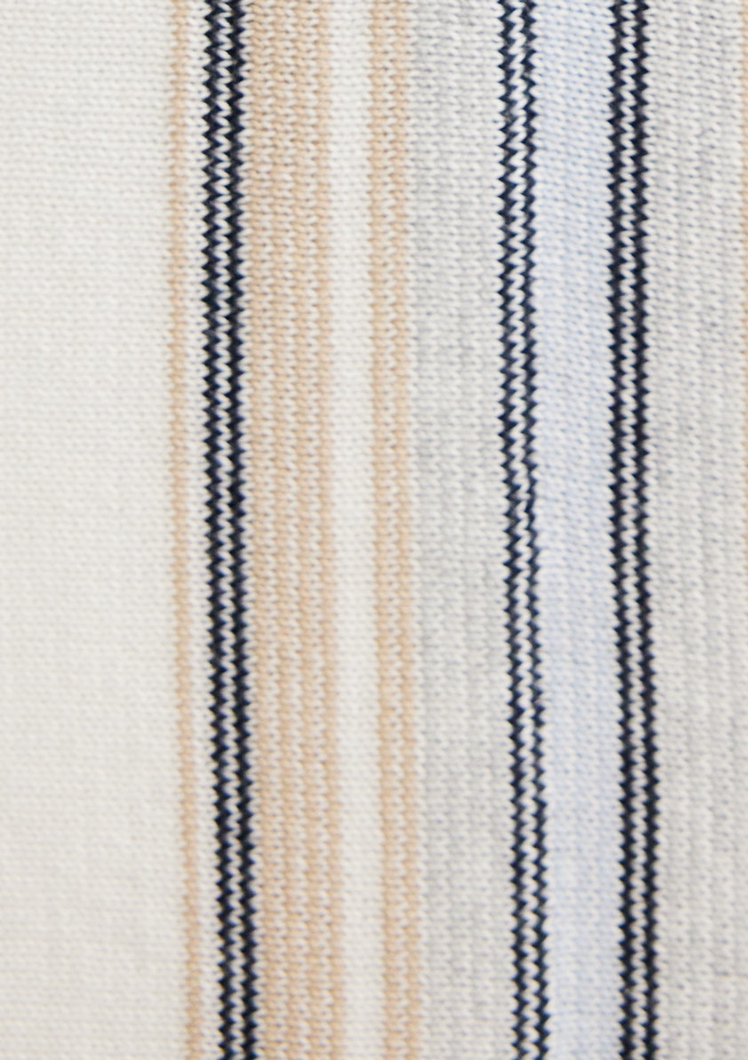 Ivory Brody Stripe Knit Polo Shirt