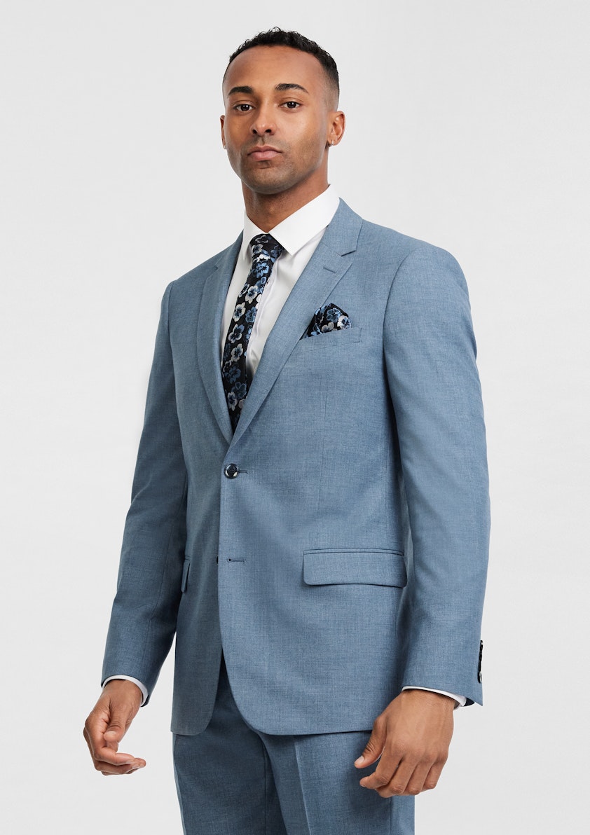 Mid Blue Denali Slim Suit Jacket