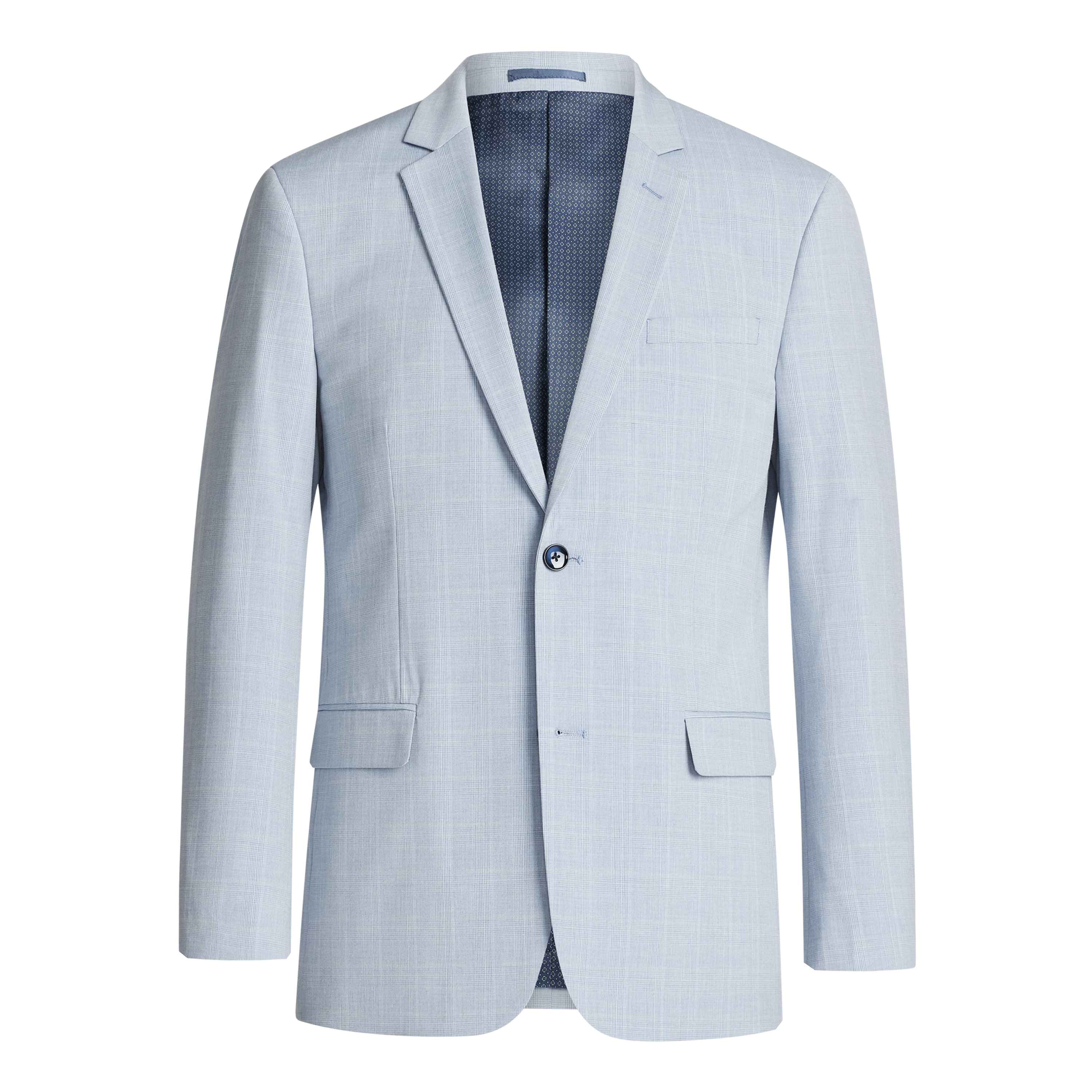 Light Blue Altaire Check Suit Jacket
