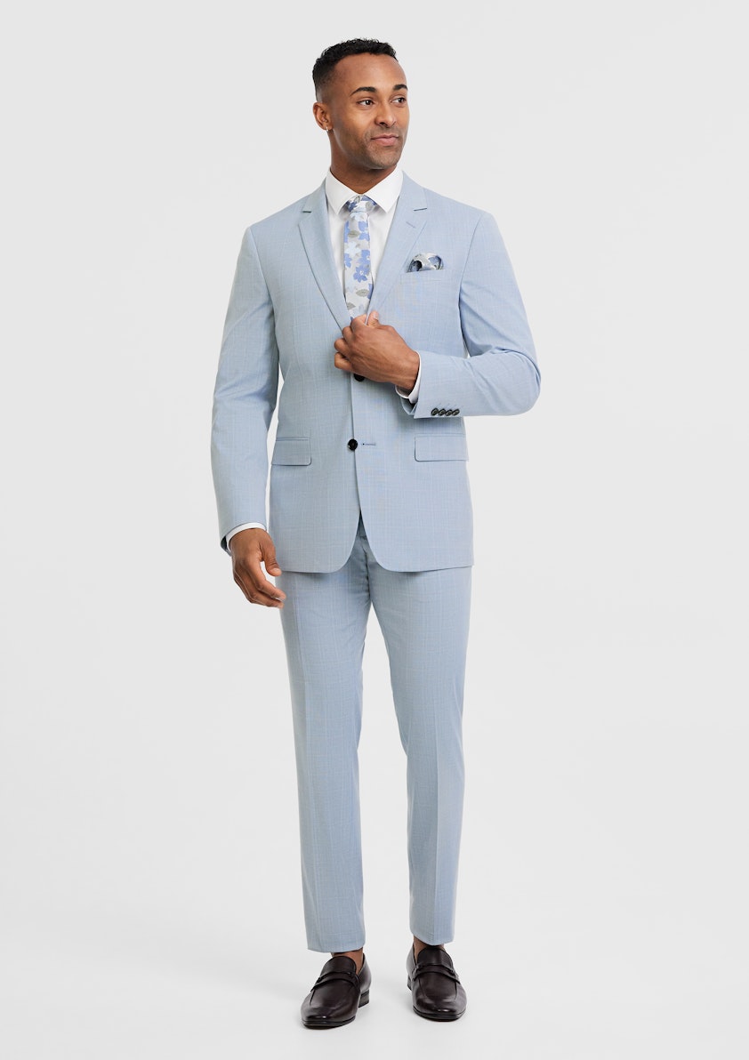 Light Blue Altaire Check Suit