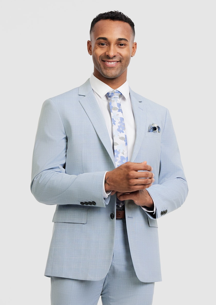 Light Blue Altaire Check Suit