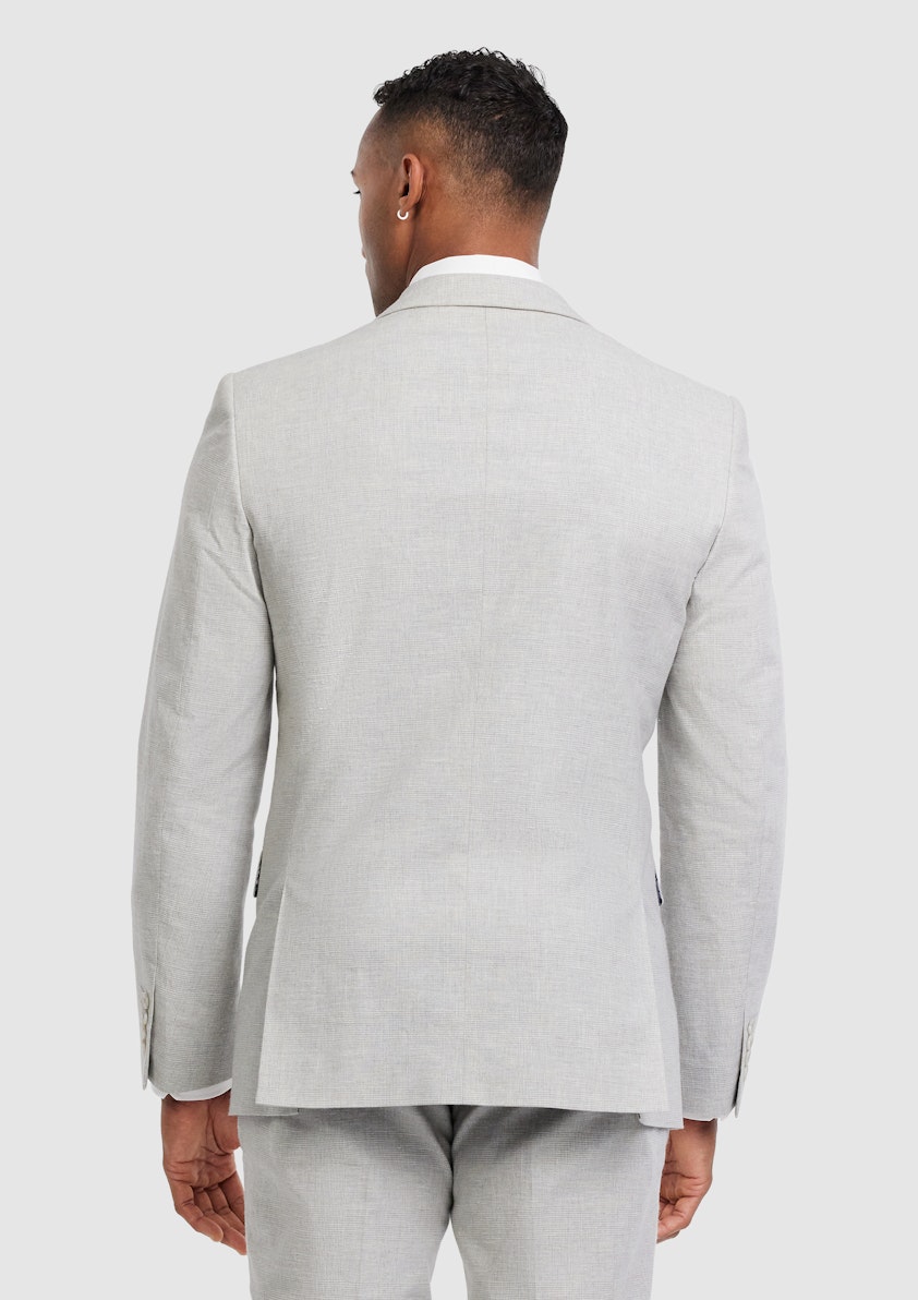 Delmar Linen Check Suit Jacket