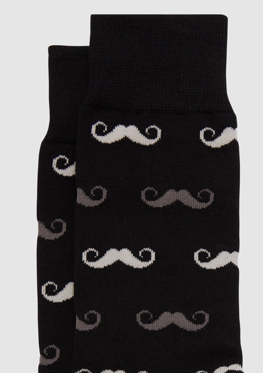 Burnside Moustache Sock