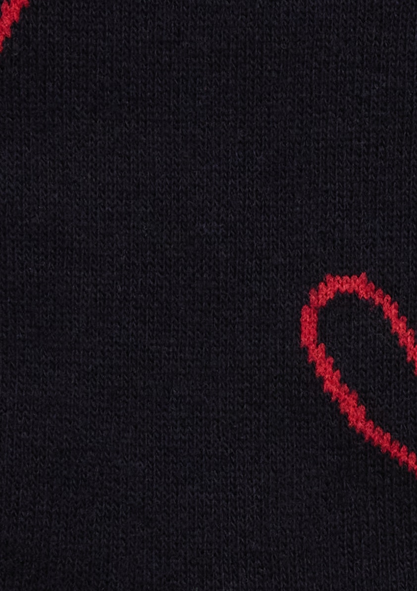 Navy Heartthrob Sock