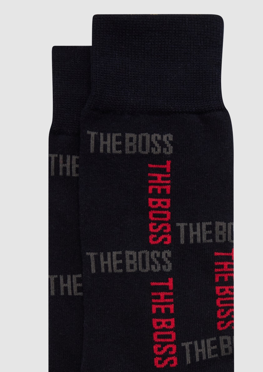 Navy Whos The Boss Sock