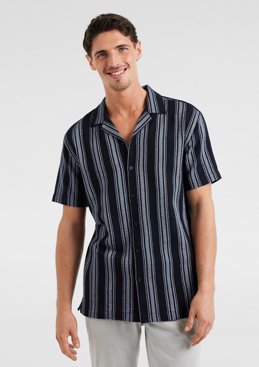 Santorini Stripe Texture Shirt