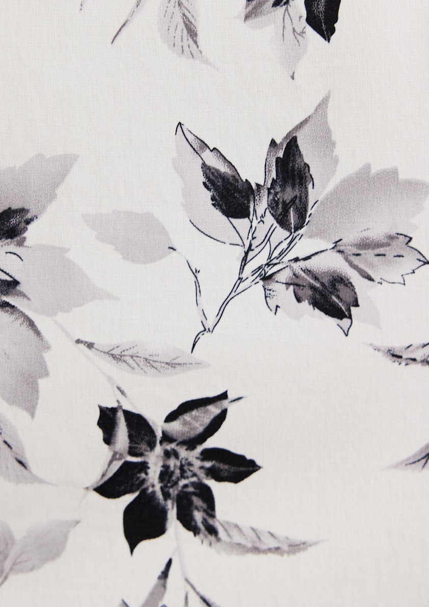 White Skyline Stretch Floral Shirt