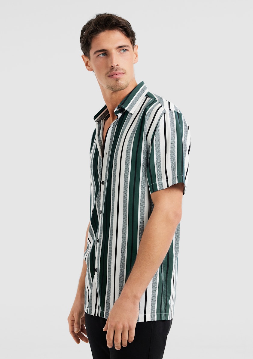 Zion Viscose Stripe Shirt