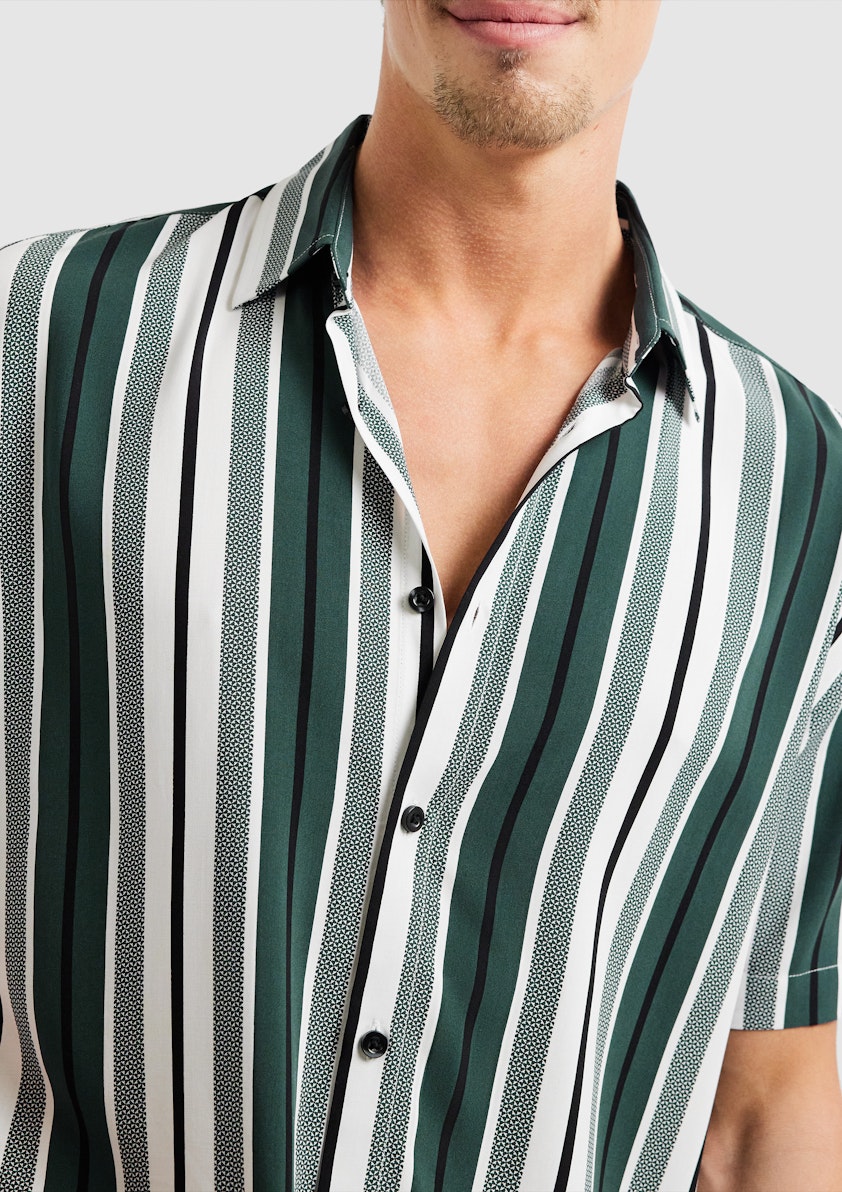 Zion Viscose Stripe Shirt