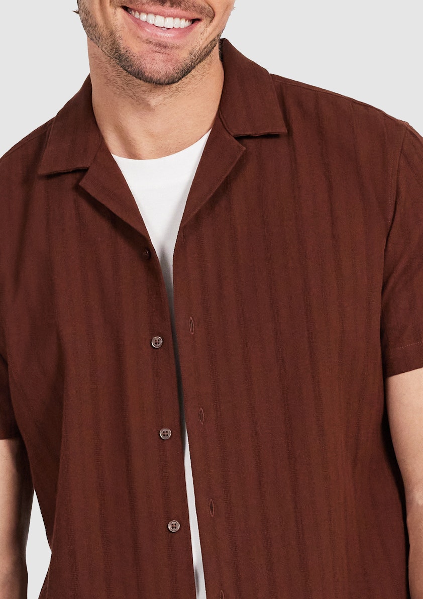 Tobacco Paros Textured Shirt
