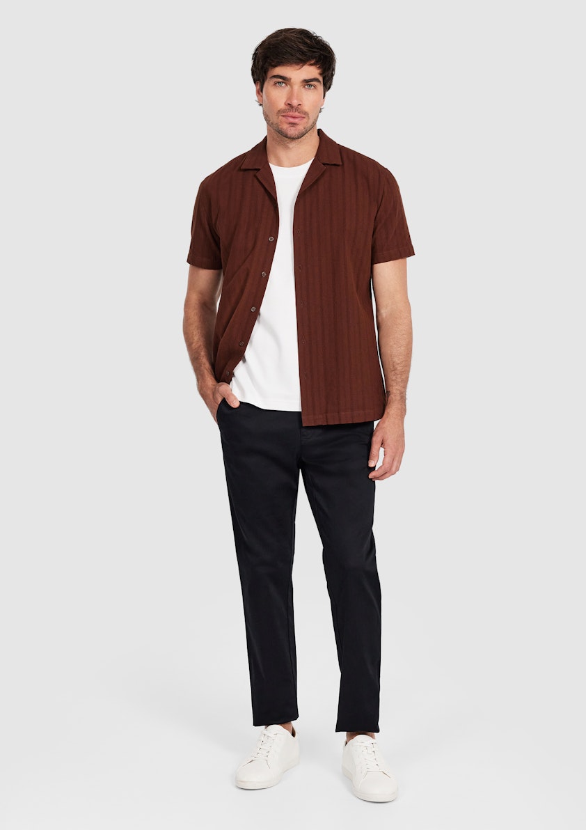 Tobacco Paros Textured Shirt