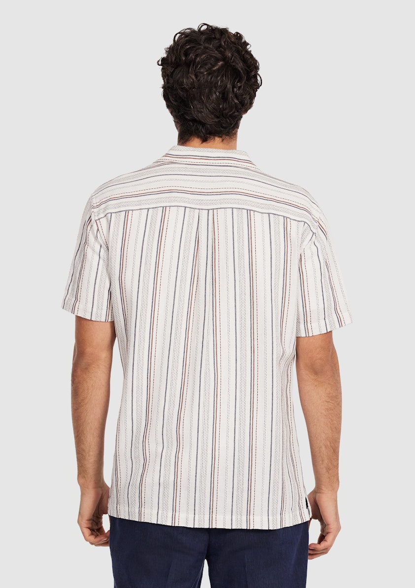 Ivory Crete Stripe Texture Shirt