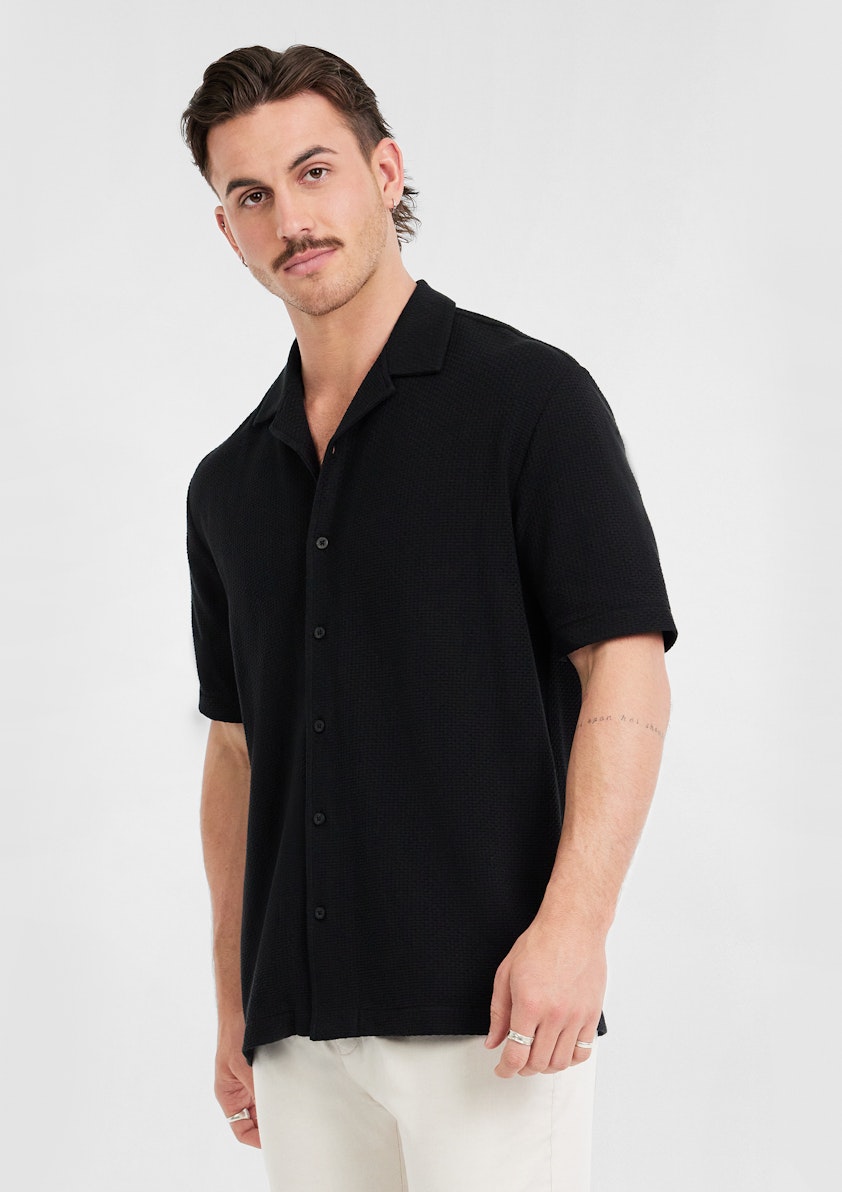 Black Zappa Textured Shirt