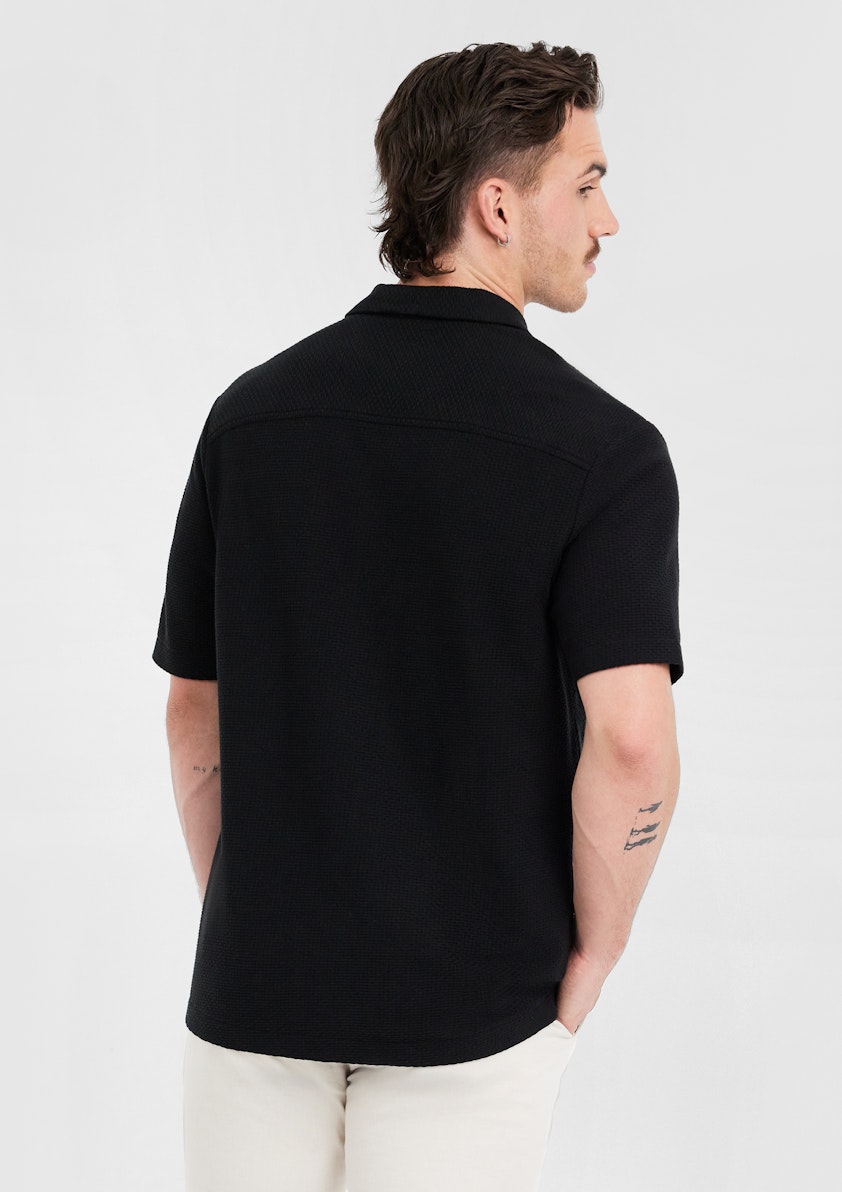 Black Zappa Textured Shirt
