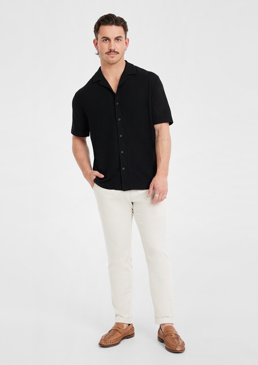 Black Zappa Textured Shirt