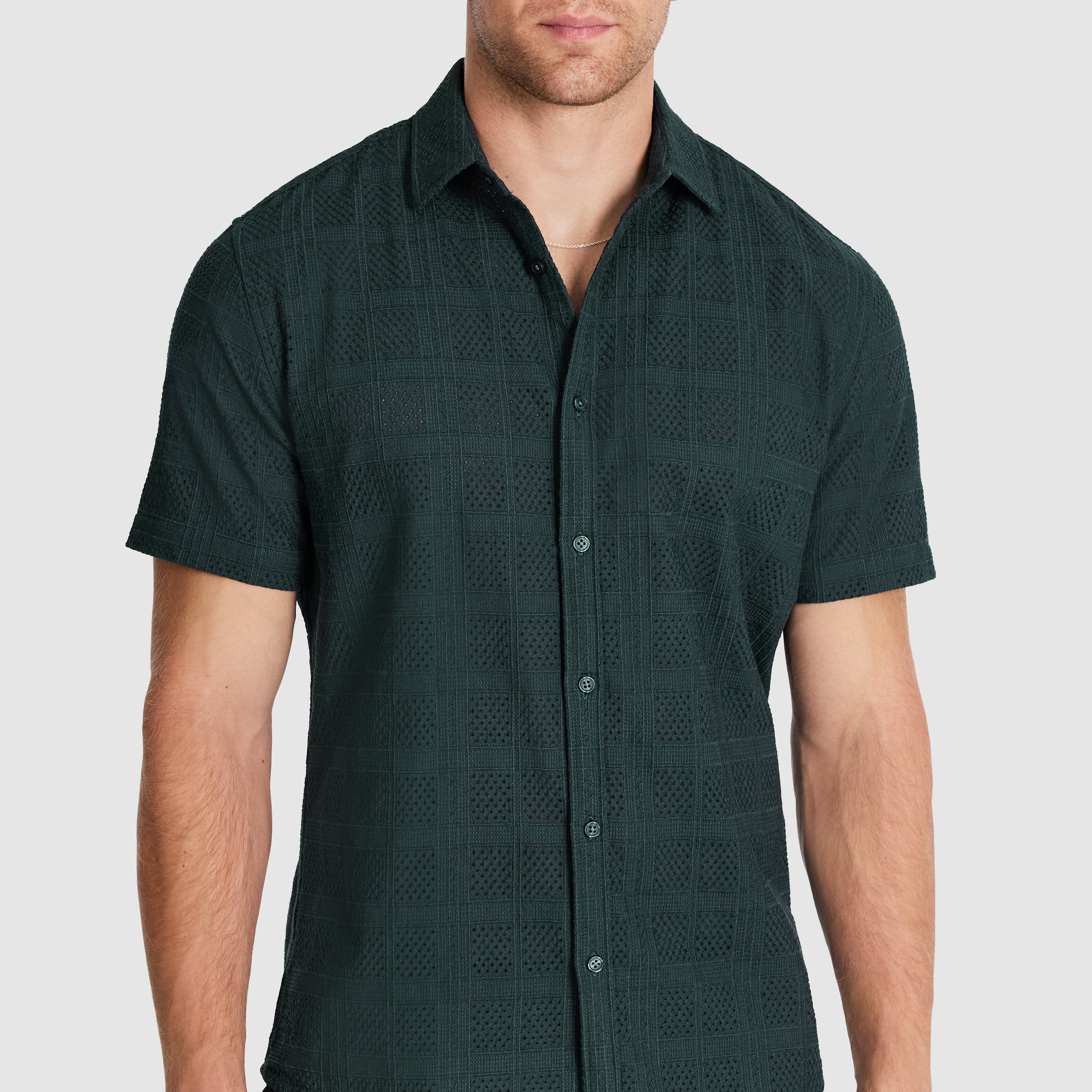 Green Monte Carlo Textured Shirt