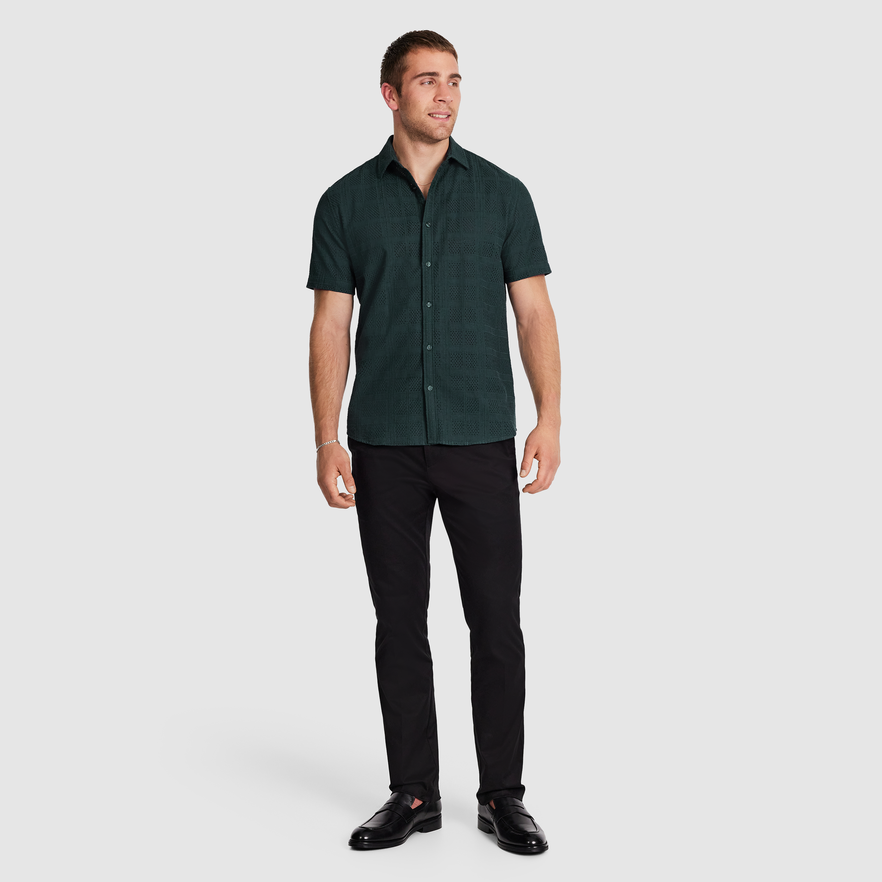 Green Monte Carlo Textured Shirt