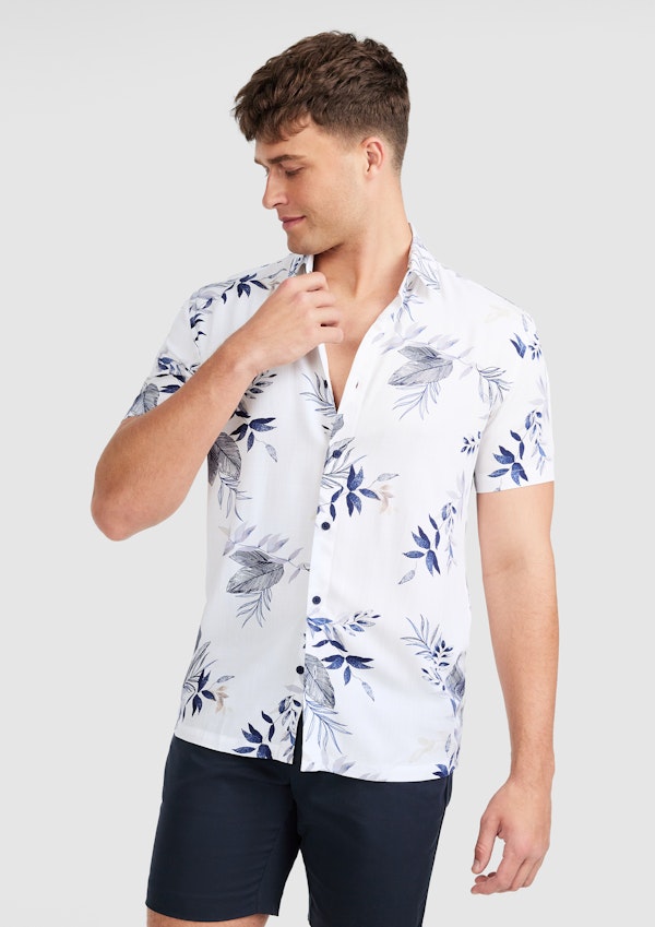 Spain Leaf Viscose Shirt