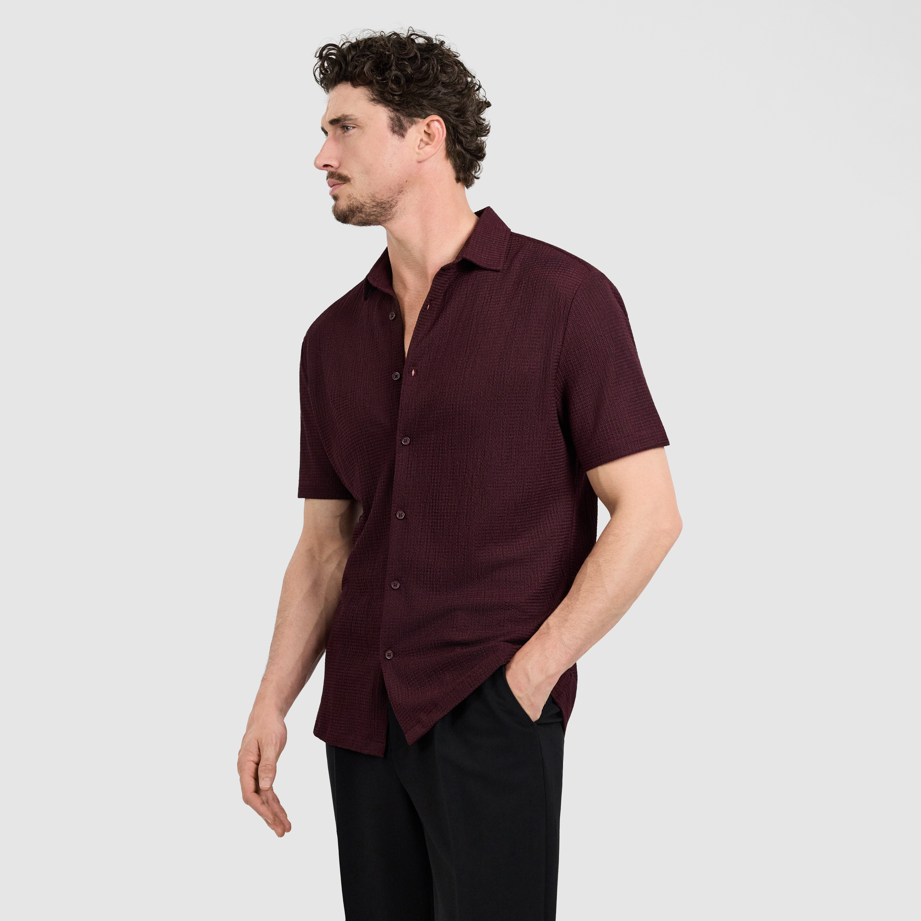 Burgundy Elite Textured Shirt