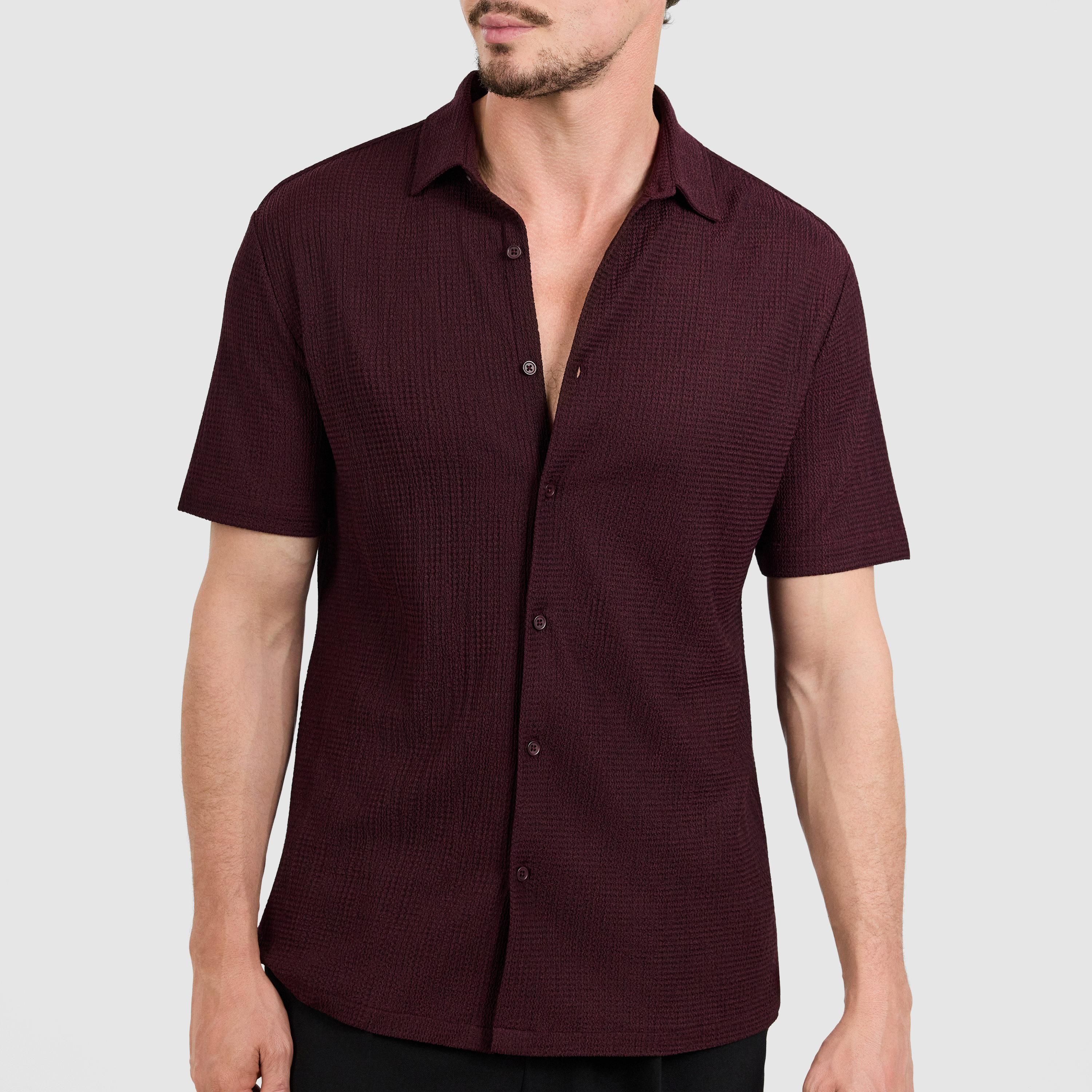 Burgundy Elite Textured Shirt